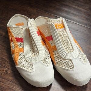 Onitsuka Tiger 66 Sotelo by Asics Women's Cream and Orange Slip-On Shoes